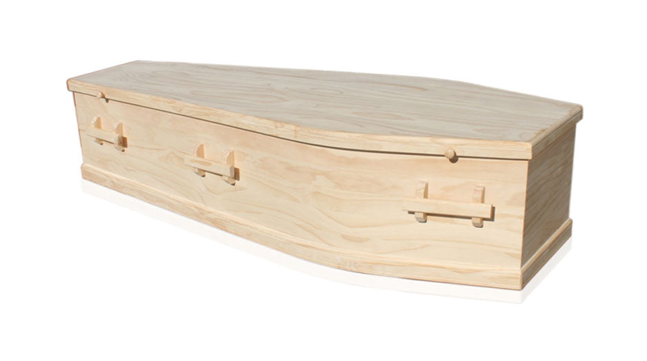 Eco Flat Lid Solid Pine Coffin