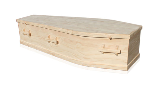 Eco Flat Lid Solid Pine Coffin