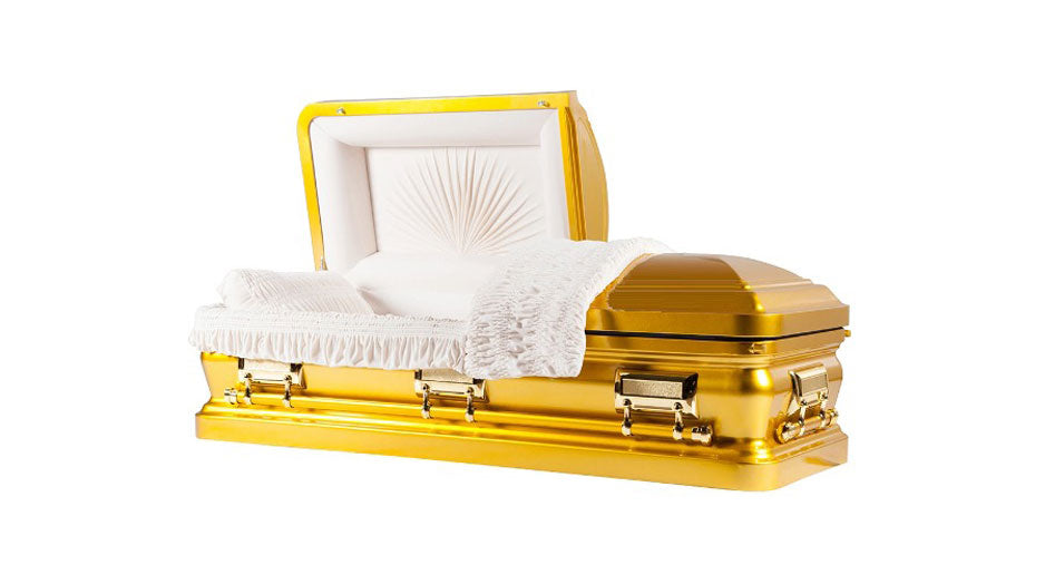 Opulent Metal Casket – Gold