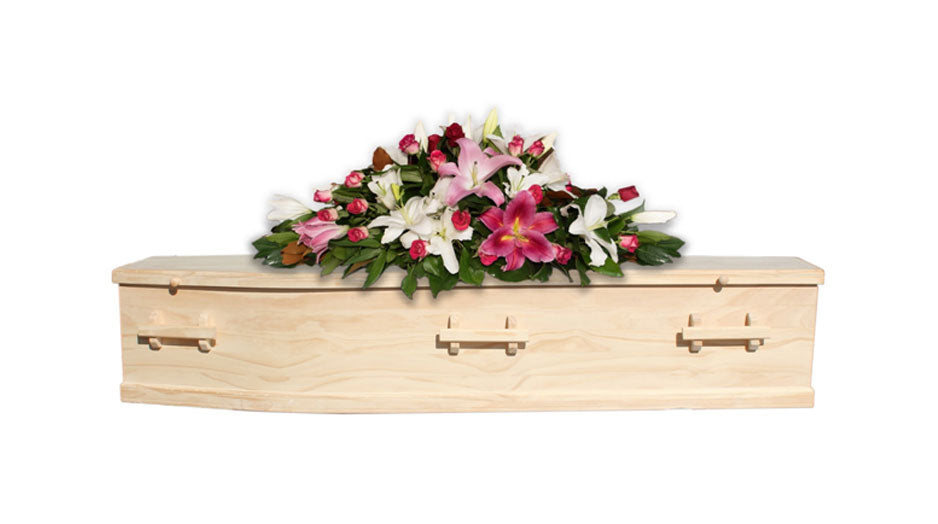 Eco Flat Lid Solid Pine Coffin