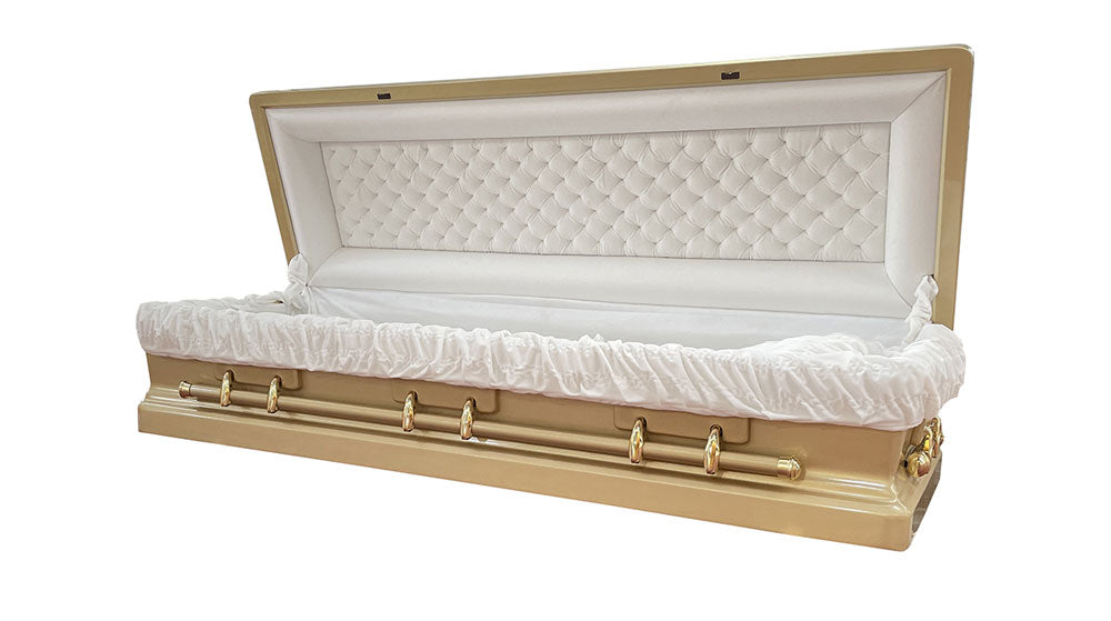 Royal Opulence Mahogany Casket - Light Gold