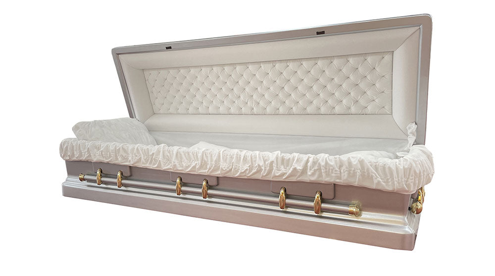 Royal Opulence Mahogany Casket - Silver