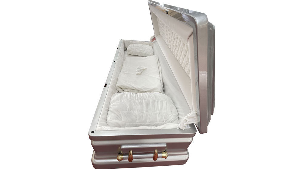 Royal Opulence Mahogany Casket - Silver
