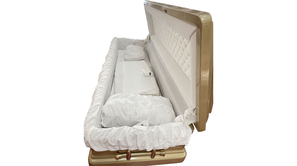 Royal Opulence Mahogany Casket - Light Gold