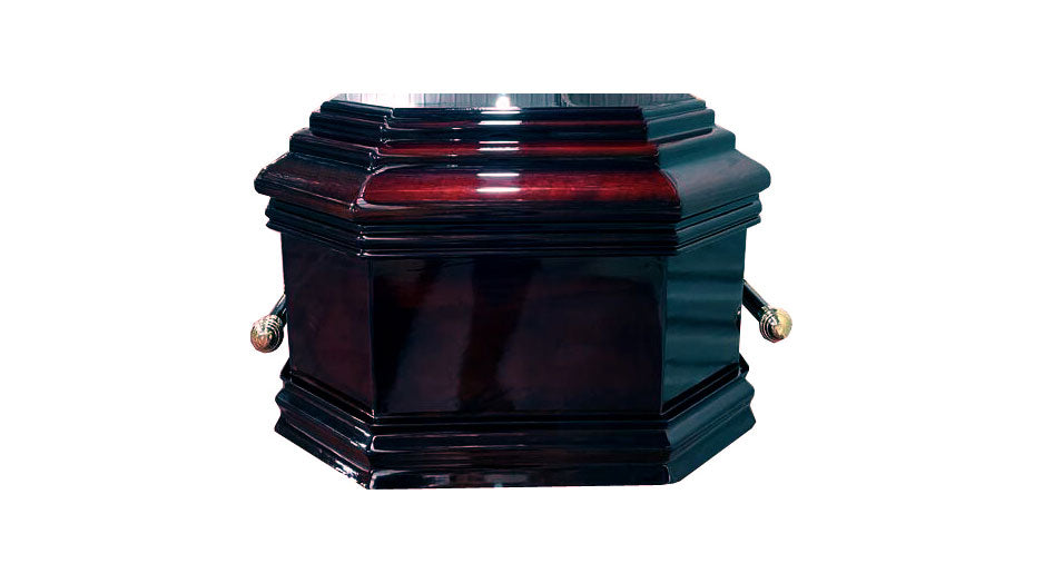 Grecian Urn Casket (MDF - Half Lid) - Dark Cherry