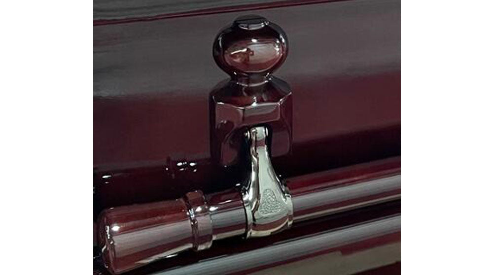 Emperor Carving Solid Mahogany Casket -Dark Cherry