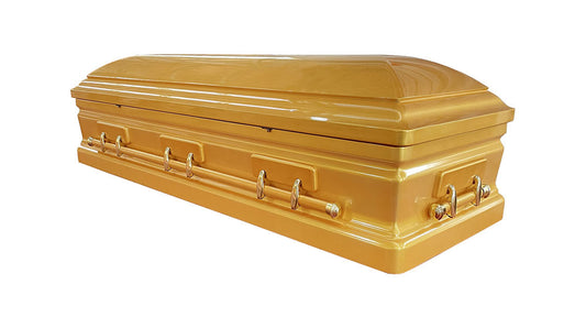 Royal Opulence Mahogany Casket – Gold