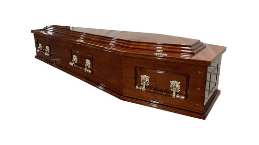 Premium Denman Solid Wood Coffin – Brown
