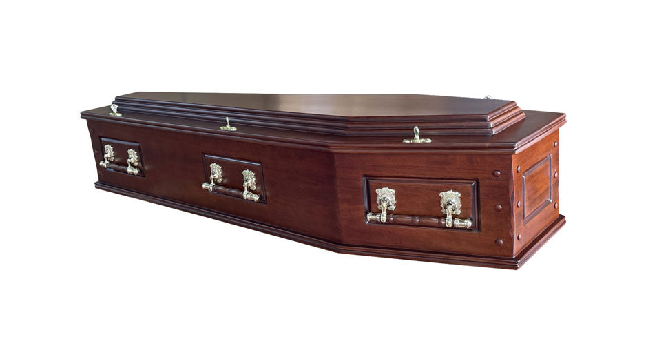 Premium Denman Solid Wood Coffin – Mat Brown