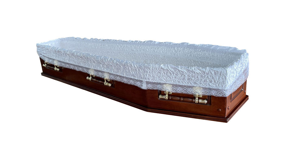 Premium Denman Solid Wood Coffin – Mat Brown