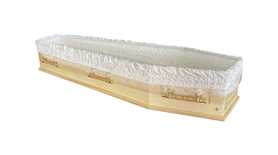 Premium Denman Solid Wood Coffin – Natural