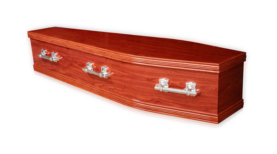 Serenity Flat Lid Coffin – Maple/Brown