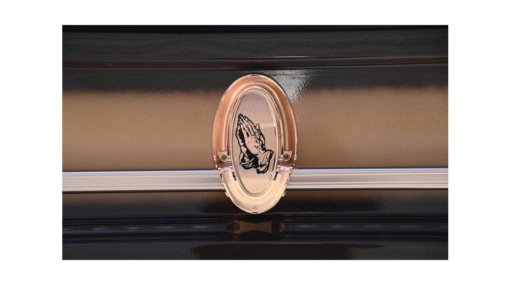 Mark Brown Metal Casket - Brown