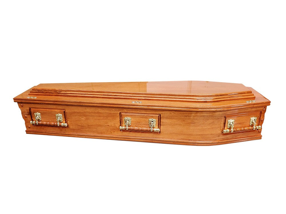 Traditional Denman Triple Raised Lid Coffin - Red Cedar