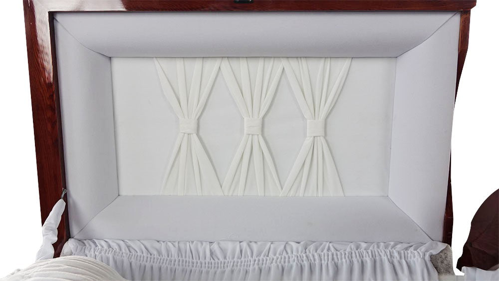 Majestic Solid Oak Casket - Red