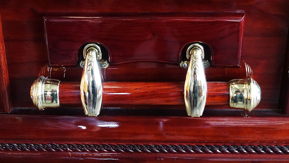 Premium Solid Mahogany Casket - Red Mahogany