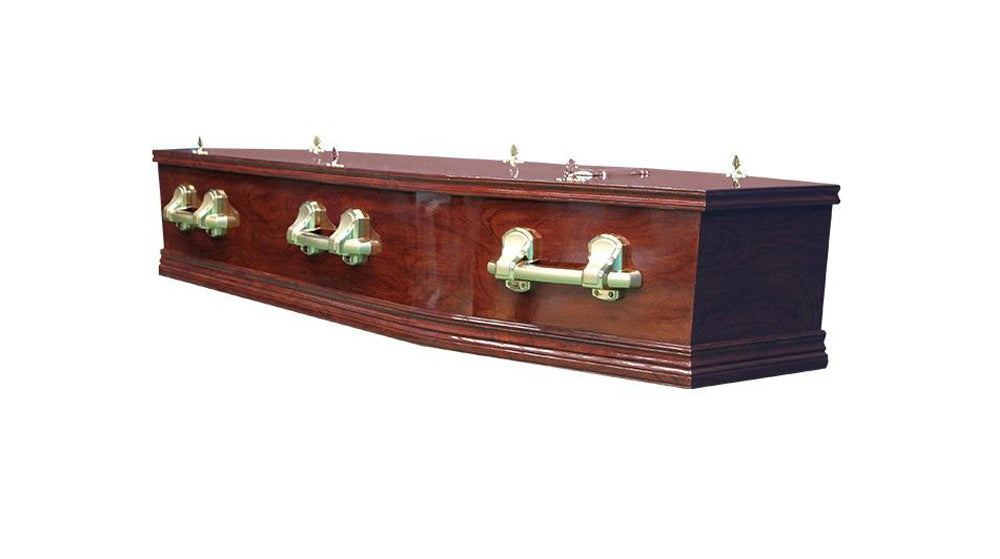 Serenity Flat Lid Coffin – Dark Brown