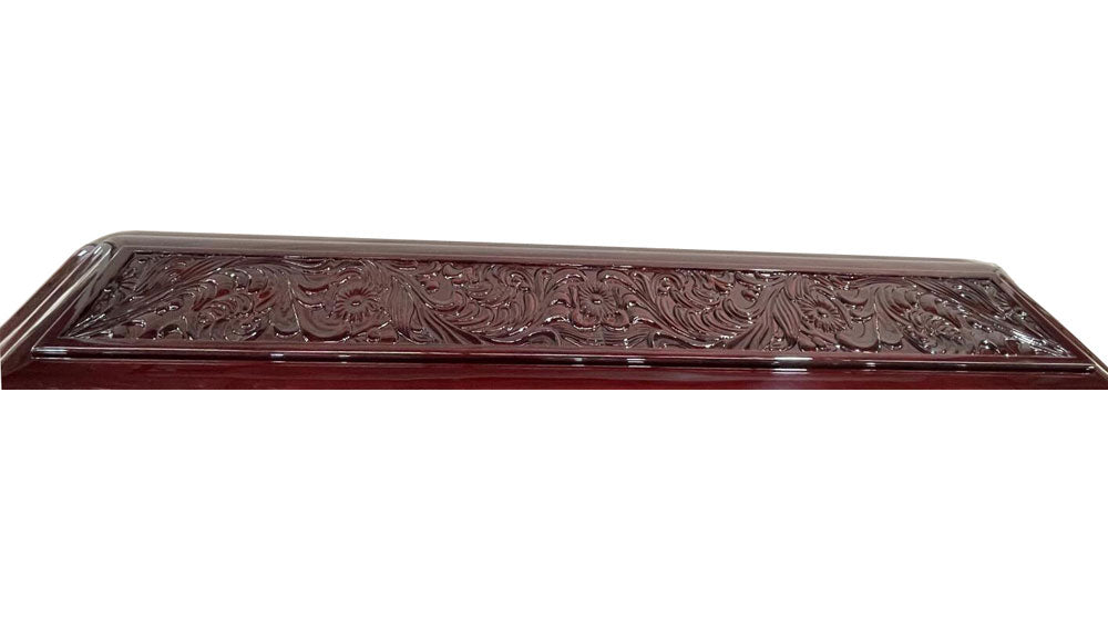 Emperor Carving Solid Mahogany Casket - Rosewood