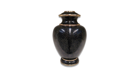 Golden Night Cloisonne Urn - Black, Gold