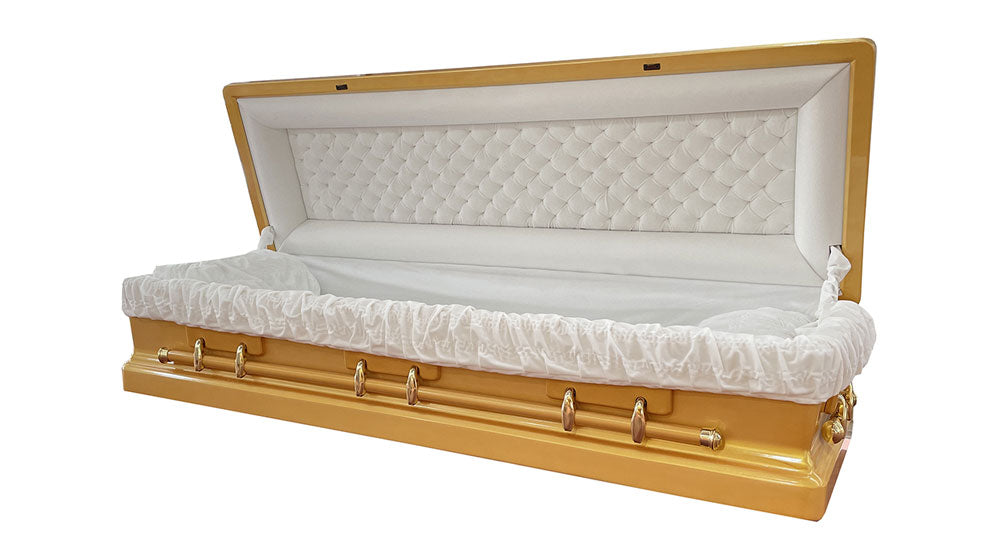 Royal Opulence Mahogany Casket – Gold