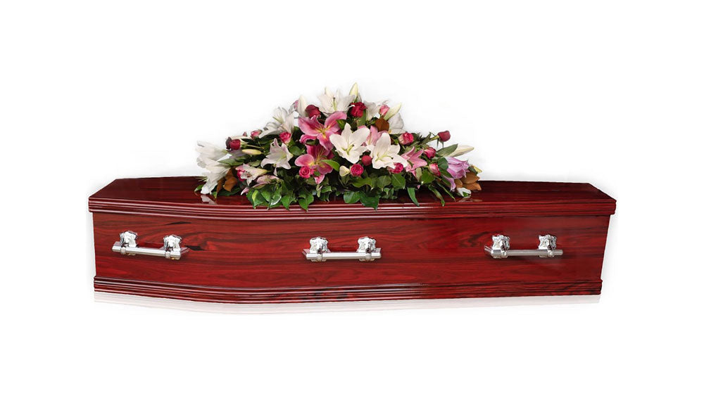 Serenity Flat Lid Coffin - Rosewood