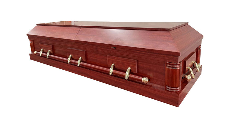 Engineered Solid Timber Casket (Half Lid) - Cherry – Coffin World