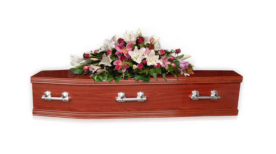 Serenity Flat Lid Coffin – Maple/Brown
