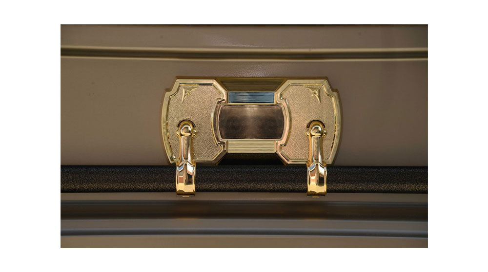 Golden Gauge Steel Casket-Gold