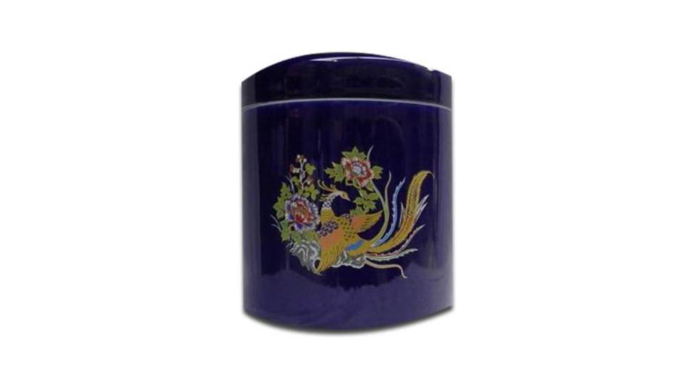 Peacock Royale Ceramic Urn