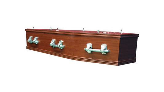 Serenity Flat Lid Coffin - Teak