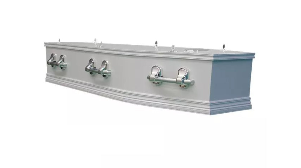 Serenity Flat Lid Coffin - White